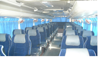 45 Seater 2x2 Push Back AC Indian Volvo Coach Interior